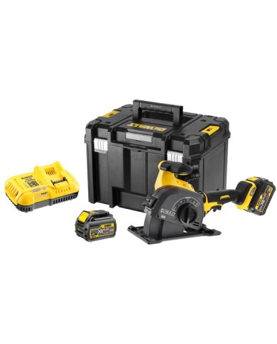 DeWALT DCG200T2-QW Scanalatrice per Muri, 2 Batterie 54V FlexVolt 6Ah, Caricabatteria, Valigetta DeWALT DCG200T2-QW Scanalatrice per Muri, 2 Batterie 54V FlexVolt 6Ah, Caricabatteria, Valigetta