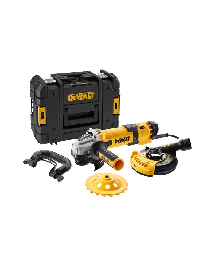 DeWALT DWE4257KT-QS | Smerigliatrice Angolare Ø 125mm 1500W con Tazza Diamantata e Cuffia di Aspirazione DeWALT DWE4257KT-QS | Smerigliatrice Angolare Ø 125mm 1500W con Tazza Diamantata e Cuffia di Aspirazione