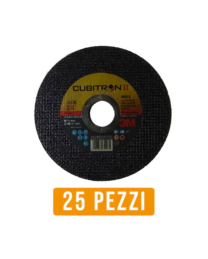 Cubitron 3M Dischi da Taglio Ø 115 X 1,0 Ceramico - 25 Pezzi [ 7100094902 ]