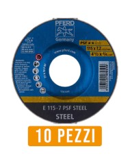 Disco da Sbavo PFERD 470510 Ø 115 X 7,2 per Ferro - 10 Pz Disco da Sbavo PFERD 470510 Ø 115 X 7,2 per Ferro - 10 Pz