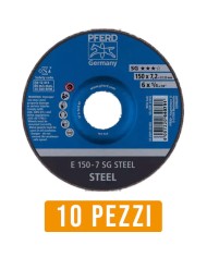 Disco da Sbavo PFERD 640791 Ø 150 X 7,2 per Ferro - 10 Pz Disco da Sbavo PFERD 640791 Ø 150 X 7,2 per Ferro - 10 Pz