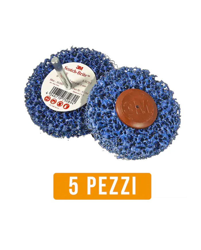 3M Scotch Brite ™ 7100093975 Spazzola per Avvitatore e Smerigliatrice Assiale CLEAN STRIP CG-ZS D.100X13 - 5 PEZZI 3M Scotch Brite ™ 7100093975 Spazzola per Avvitatore e Smerigliatrice Assiale CLEAN STRIP CG-ZS D.100X13 - 5 PEZZI