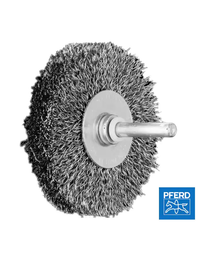 Spazzola per Avvitatore Ø 100 mm di Ferro con Gambo 6 mm RBU10010/6 ST 0,30 | PFERD 658451