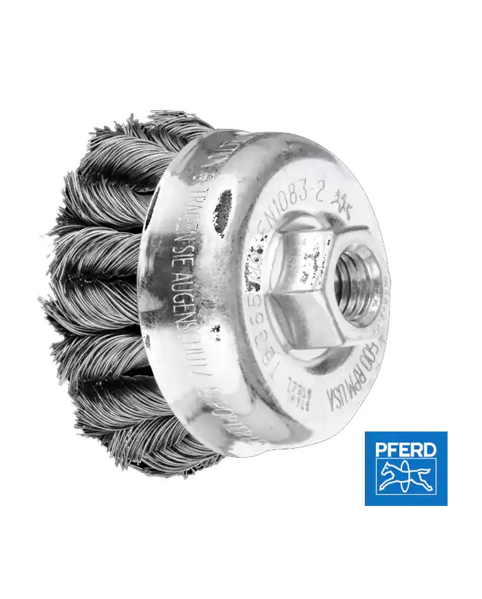 Spazzola di Ferro per Smerigliatrice Ø 100/M14 Filo Ritorto 0,50 | PFERD 955185