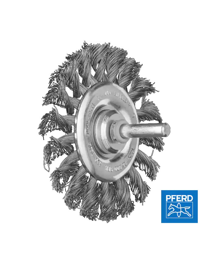 Spazzola per Avvitatore Ø 76 mm di Ferro con Gambo 6 RBG 7006/6 0,35 ST | PFERD 531969 Spazzola per Avvitatore Ø 76 mm di Ferro con Gambo 6 RBG 7006/6 0,35 ST | PFERD 531969