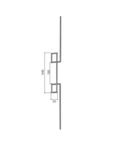 Gonzato Design GD202/6 Ferro Battuto Paletto in piatto 14X8 Grecato H. 1000 mm L. 80 mm Arteferro Gonzato Design GD202/6 Ferro Battuto Paletto in piatto 14X8 Grecato H. 1000 mm L. 80 mm Arteferro