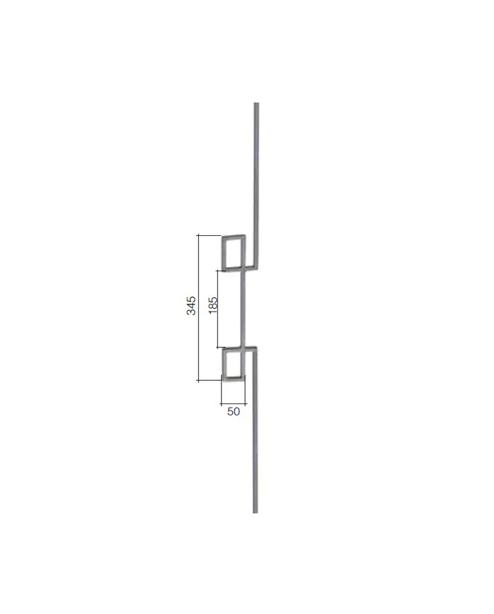 Gonzato Design GD202/6 Ferro Battuto Paletto in piatto 14X8 Grecato H. 1000 mm L. 80 mm Arteferro Gonzato Design GD202/6 Ferro Battuto Paletto in piatto 14X8 Grecato H. 1000 mm L. 80 mm Arteferro