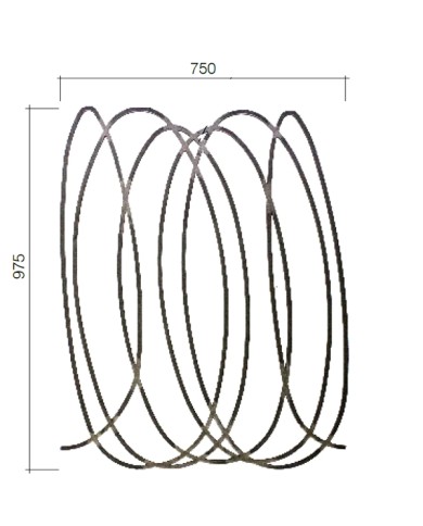 Gonzato Design GD300/2 Ferro Battuto Pannello Ondulato in quadro 12 H. 975mm L. 750mm Arteferro Gonzato Design GD300/2 Ferro Battuto Pannello Ondulato in quadro 12 H. 975mm L. 750mm Arteferro