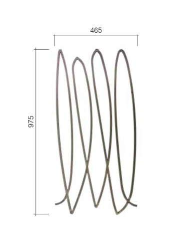 Gonzato Design GD300/3 Ferro Battuto Pannello Ondulato in quadro12 H. 975mm L. 465mm Arteferro Gonzato Design GD300/3 Ferro Battuto Pannello Ondulato in quadro12 H. 975mm L. 465mm Arteferro
