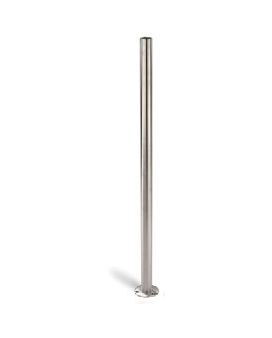 Montanti Acciaio Inox per Balaustre. TUBO Ø 42,4 x 2 mm H. 1000 mm Fissaggio a Pavimento | AISI304 - Liscio Senza supporti Montanti Acciaio Inox per Balaustre. TUBO Ø 42,4 x 2 mm H. 1000 mm Fissaggio a Pavimento | AISI304 - Liscio Senza supporti