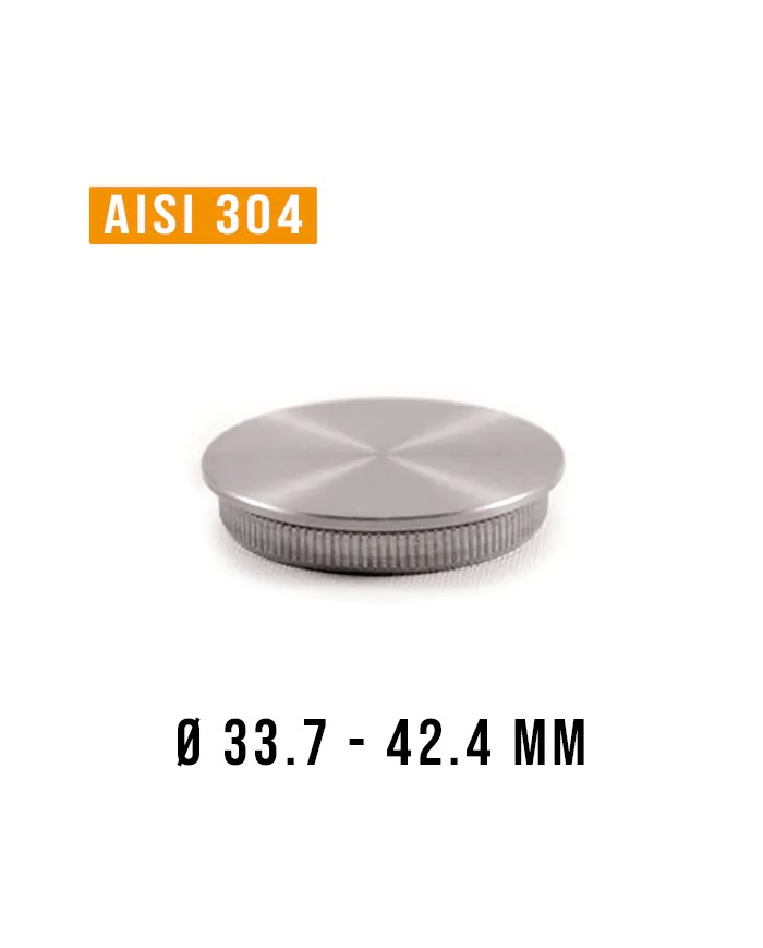 Tappo Acciaio INOX piano per Tubo | AISI 303 Satinato Tappo Acciaio INOX piano per Tubo | AISI 303 Satinato