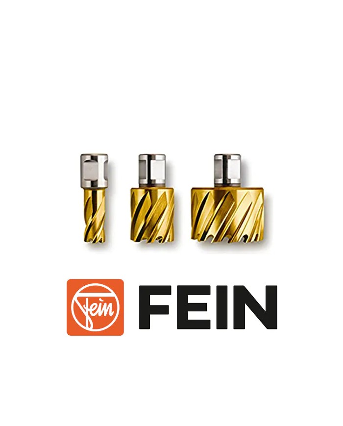 Frese a Corona FEIN per Trapano Magnetico Attacco WELDON Ø 12 - 40 mm Profondità 25 mm| FEIN HSS DURA + TITANIO