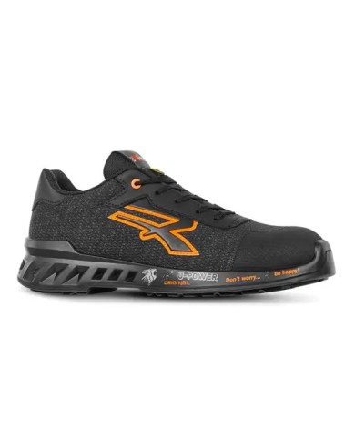 U-Power Estive Bruce S1 PSRC ESD Scarpe Antinfortunistiche | Nero - Arancione U-Power Estive Bruce S1 PSRC ESD Scarpe Antinfortunistiche | Nero - Arancione