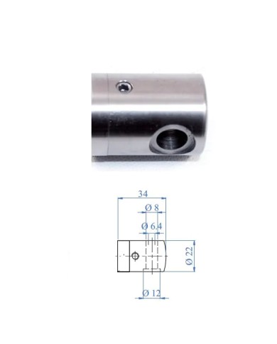 Supporto per Cavo INOX DESTRO | AISI 303/316 Supporto per Cavo INOX DESTRO | AISI 303/316