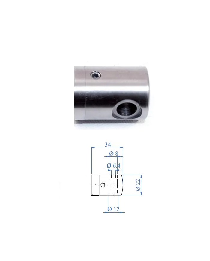 Supporto per Cavo INOX DESTRO | AISI 303/316