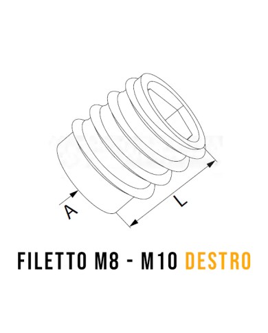 Boccola filettata zincata per legno, M8 - M10 Boccola filettata zincata per legno, M8 - M10