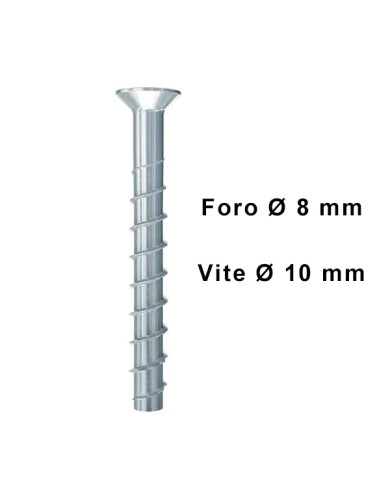 Vite per Cemento testa Svasata, Foro Ø 8mm, Vite Ø 10 mm | Fischer FBS II Vite per Cemento testa Svasata, Foro Ø 8mm, Vite Ø 10 mm | Fischer FBS II