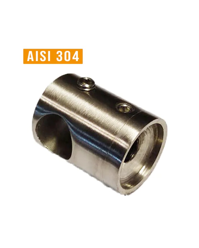 Supporto per tondino in Acciaio INOX, Passante, superficie PIANA | AISI 304 satinato Supporto per tondino in Acciaio INOX, Passante, superficie PIANA | AISI 304 satinato