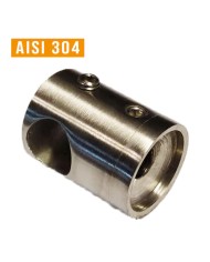 Supporto per tondino in Acciaio INOX, Passante, superficie PIANA | AISI 304 satinato Supporto per tondino in Acciaio INOX, Passante, superficie PIANA | AISI 304 satinato