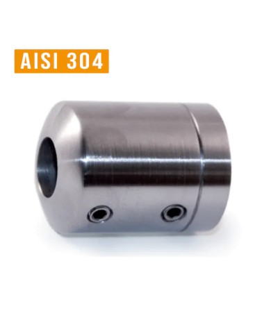 Supporto per tondino in Acciaio INOX, Diritto, superficie PIANA | AISI 304 satinato Supporto per tondino in Acciaio INOX, Diritto, superficie PIANA | AISI 304 satinato