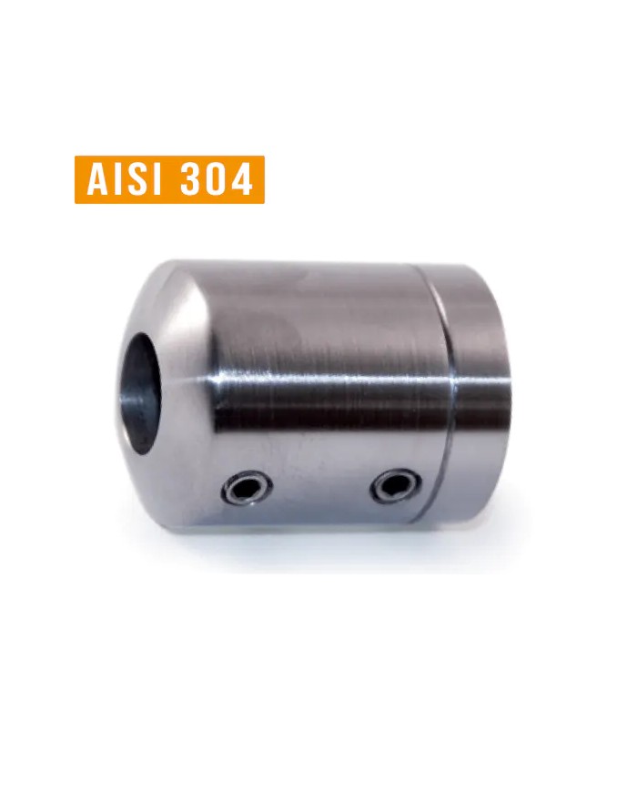 Supporto per tondino in Acciaio INOX, Diritto, superficie PIANA | AISI 304 satinato Supporto per tondino in Acciaio INOX, Diritto, superficie PIANA | AISI 304 satinato