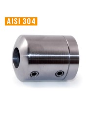 Supporto per tondino in Acciaio INOX, Diritto, superficie PIANA | AISI 304 satinato Supporto per tondino in Acciaio INOX, Diritto, superficie PIANA | AISI 304 satinato