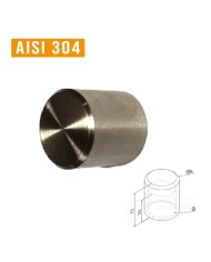 Tappo Acciaio INOX per Tondino MINIMAL | AISI 304 Satinato Tappo Acciaio INOX per Tondino MINIMAL | AISI 304 Satinato