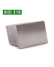 Tappo Acciaio INOX Rettangolare mm Piano | AISI 316 Satinato