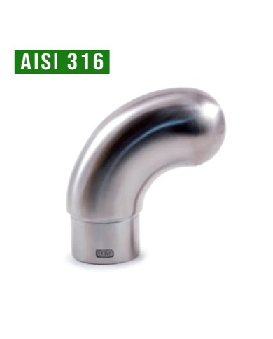 Tappo Acciaio INOX per TUBO, con curva, bombato | AISI 316 Satinato Tappo Acciaio INOX per TUBO, con curva, bombato | AISI 316 Satinato