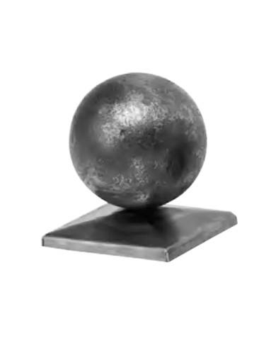 Copripilastro Ferro Ornamentale con Sfera Vuota, Grezzo Copripilastro Ferro Ornamentale con Sfera Vuota, Grezzo