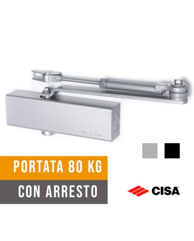 Chiudiporta Automatico CISA 1511.03 Professional Plus 2, 80kg CON Arresto Chiudiporta Automatico CISA 1511.03 Professional Plus 2, 80kg CON Arresto