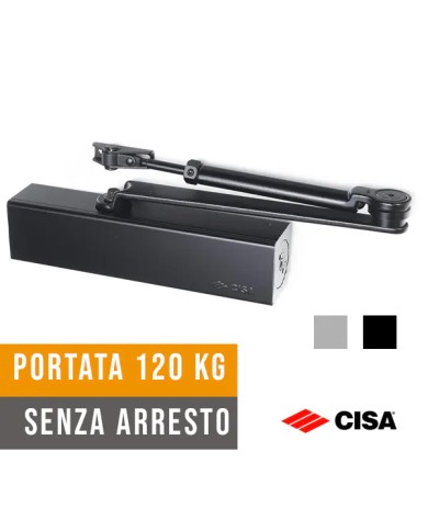 Chiudiporta Automatico CISA 1610.05 Professional Plus 2, 120kg Senza Arresto Chiudiporta Automatico CISA 1610.05 Professional Plus 2, 120kg Senza Arresto