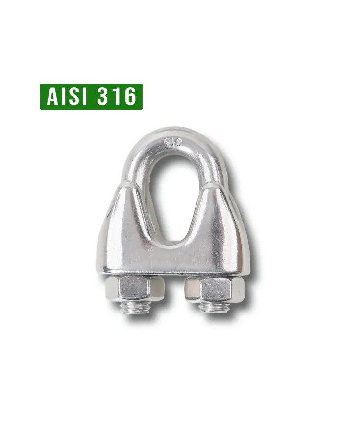Morsetti per cavi di acciaio inox AISI 316 resistenti alla corrosione Morsetti per cavi di acciaio inox AISI 316 resistenti alla corrosione