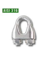 Morsetti per cavi di acciaio inox AISI 316 resistenti alla corrosione Morsetti per cavi di acciaio inox AISI 316 resistenti alla corrosione
