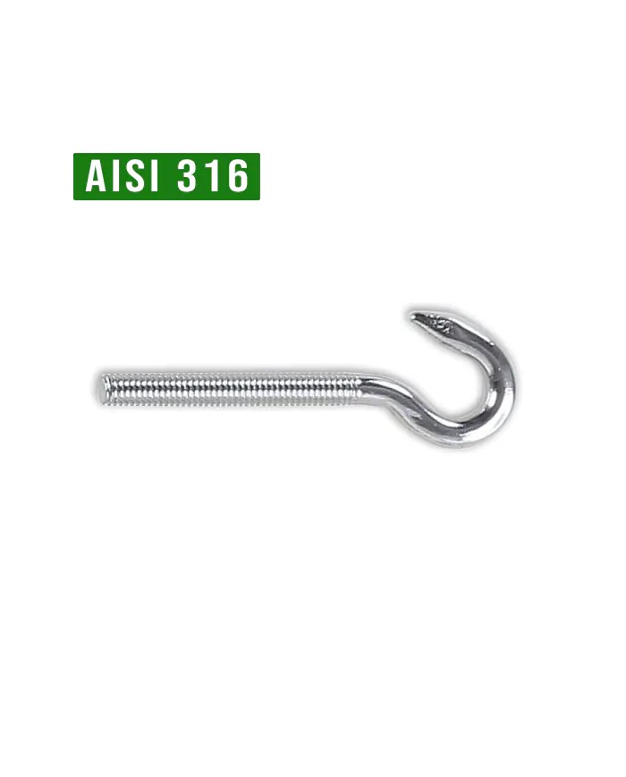Ganci filettati in acciaio inox | AISI 316 Ganci filettati in acciaio inox | AISI 316