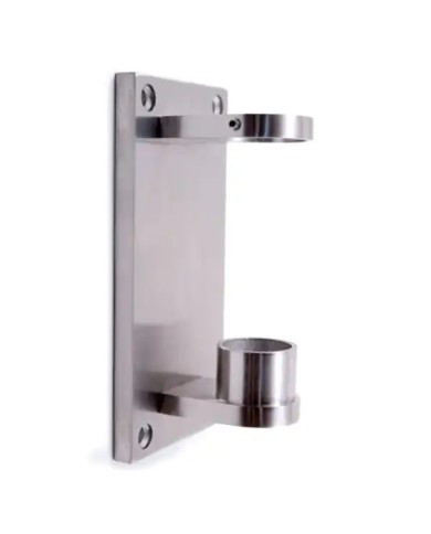 Ancoraggio Laterale a Parete per Tubo Ø 42,4 X 2 mm Con Piastra e Supporti | Inox AISI 316 Satinato Ancoraggio Laterale a Parete per Tubo Ø 42,4 X 2 mm Con Piastra e Supporti | Inox AISI 316 Satinato