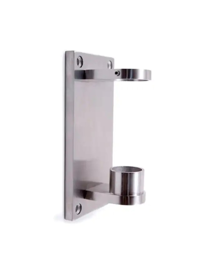 Ancoraggio Laterale a Parete per Tubo Ø 42,4 X 2 mm Con Piastra e Supporti | Inox AISI 316 Satinato Ancoraggio Laterale a Parete per Tubo Ø 42,4 X 2 mm Con Piastra e Supporti | Inox AISI 316 Satinato