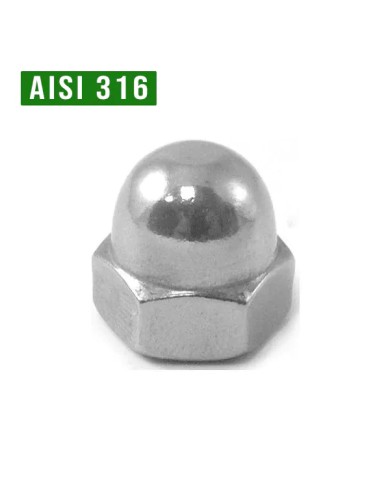 Dado Cieco INOX A4 - Aisi 316 - UNI 5721 | M5 -  M20 DESTRO Dado Cieco INOX A4 - Aisi 316 - UNI 5721 | M5 -  M20 DESTRO