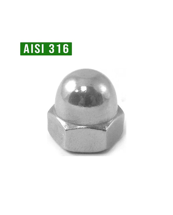 Dado Cieco INOX A4 - Aisi 316 - UNI 5721 | M5 -  M20 DESTRO Dado Cieco INOX A4 - Aisi 316 - UNI 5721 | M5 -  M20 DESTRO
