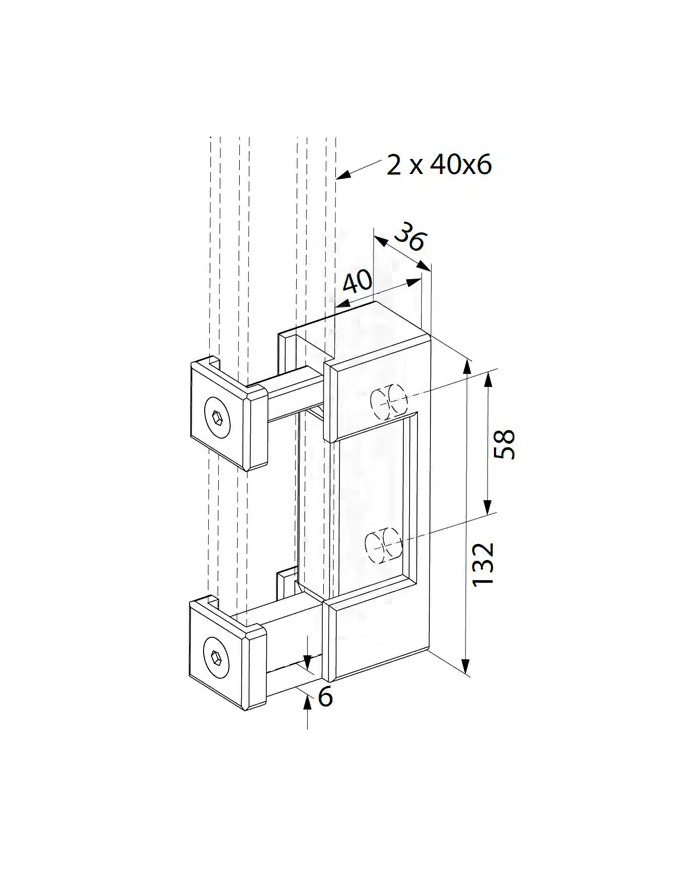 Wolfsgruber STEP SYSTEM Ancoraggio Laterale a PARETE | Inox AISI304 Satinato Wolfsgruber STEP SYSTEM Ancoraggio Laterale a PARETE | Inox AISI304 Satinato