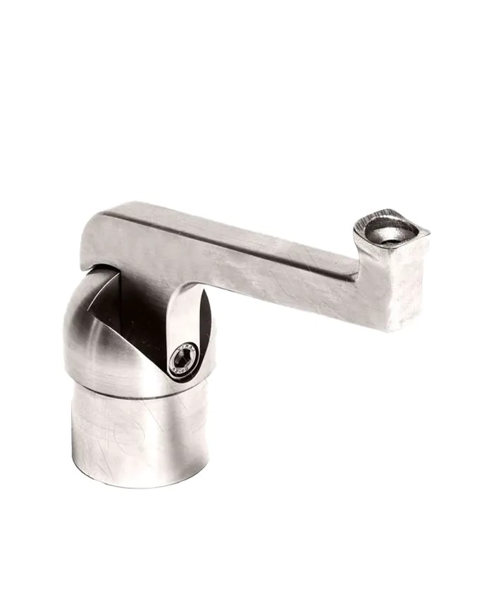 Reggicorrimano Disassato Snodabile in Acciaio Inox per Montante in tubo | AISI 304 Satinato