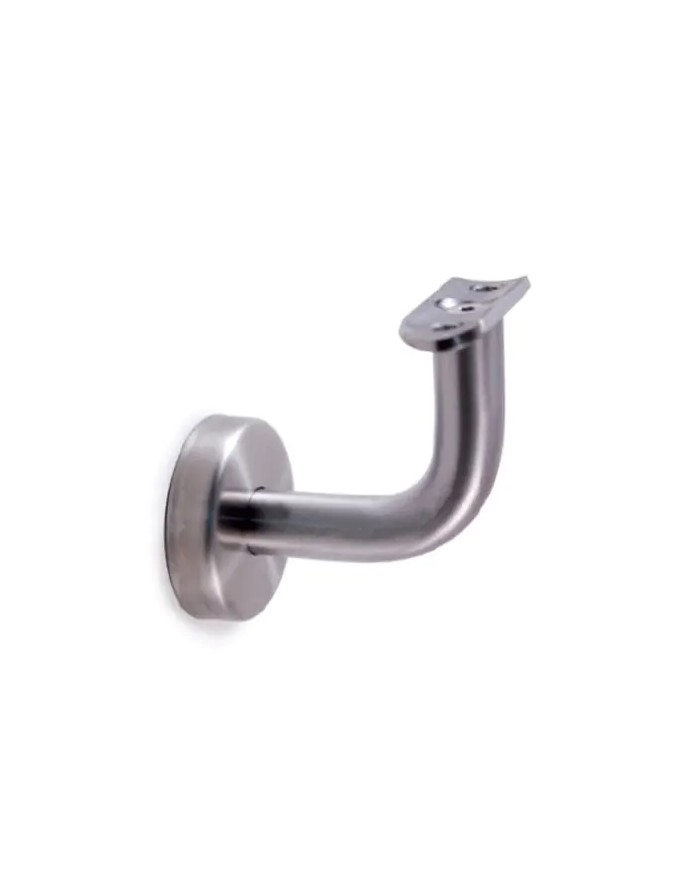 Reggicorrimano a Muro Acciaio Inox FISSO Massiccio, per tubo Ø 33.7 - 42.4 mm | AISI 304 Satinato
