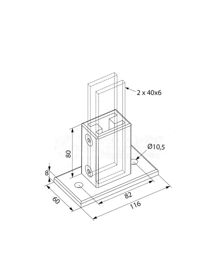 Wolfsgruber STEP SYSTEM Ancoraggio a Pavimento | Inox AISI304 Satinato Wolfsgruber STEP SYSTEM Ancoraggio a Pavimento | Inox AISI304 Satinato