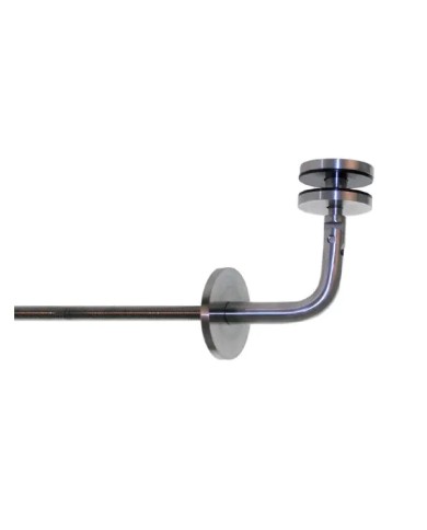 Fissaggio per vetro in acciaio inox, a muro, per Pensilina Vetro  | AISI 316 SATINATO Fissaggio per vetro in acciaio inox, a muro, per Pensilina Vetro  | AISI 316 SATINATO
