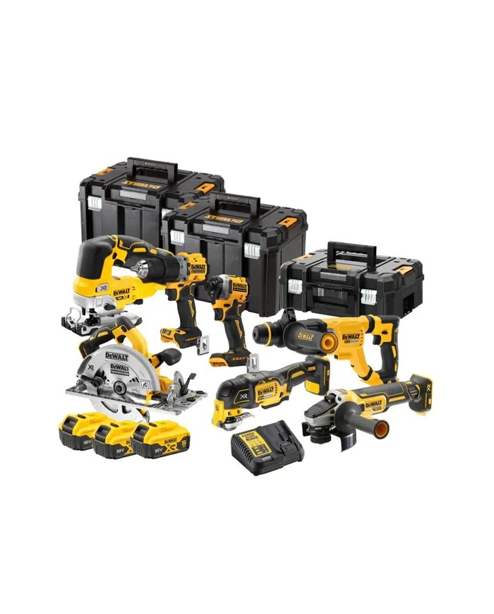 DeWALT DCK706P3T-QW | Combo 7 pezzi XR, 3 Batterie, 3 Valigette TSTAK DeWALT DCK706P3T-QW | Combo 7 pezzi XR, 3 Batterie, 3 Valigette TSTAK