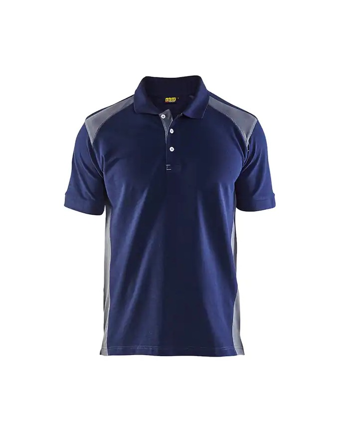 BLAKLADER 3324 Maglietta da Lavoro Polo Blu/Grigio - 332410508994
