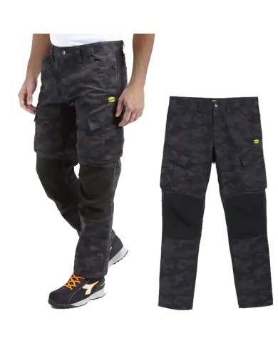 Pantalone da Lavoro Artigiano DIADORA STRETCH CARGO CAMO - 702.173172 Pantalone da Lavoro Artigiano DIADORA STRETCH CARGO CAMO - 702.173172