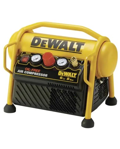 DeWALT DPC6MRC-QS | Compressore Compatto 6 LT, 8 bar, 1.5Hp, 1100W DeWALT DPC6MRC-QS | Compressore Compatto 6 LT, 8 bar, 1.5Hp, 1100W