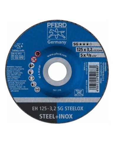 Disco Taglio Ferro 125 mm PFERD , Ferro e Acciaio INOX