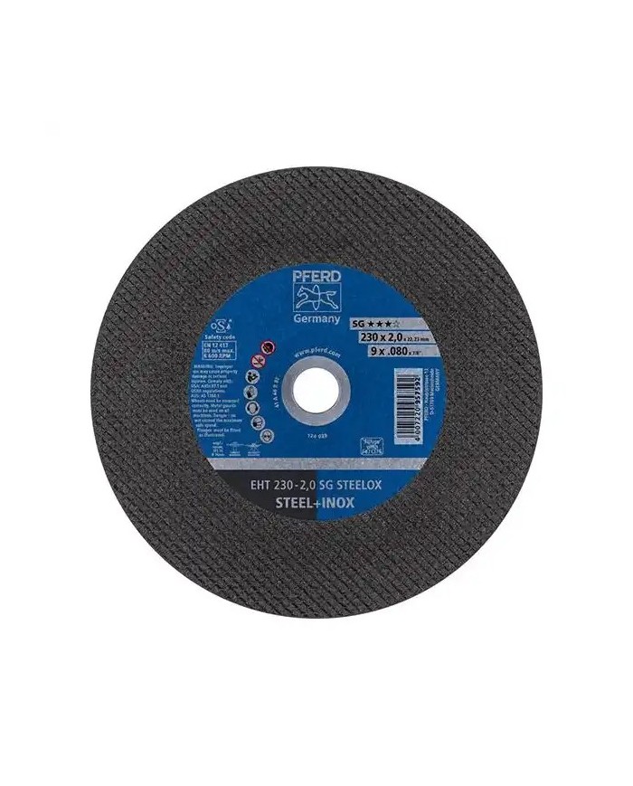 Disco Taglio Ferro 230 mm, per Ferro e Acciaio INOX | PFERD SG-STEELOX